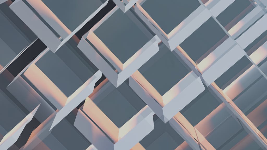 The Techno Tricks A seamless abstract 3D render with a modern geometric pattern and techno art style.