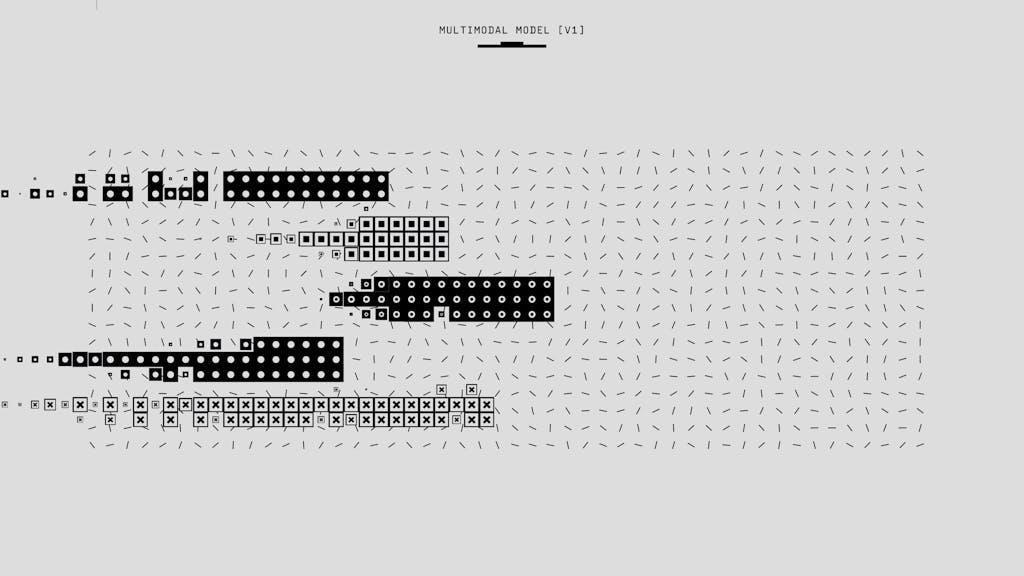 aajkitajikhabar .com Abstract black and white graphic featuring a multimodal model pattern with various shapes.